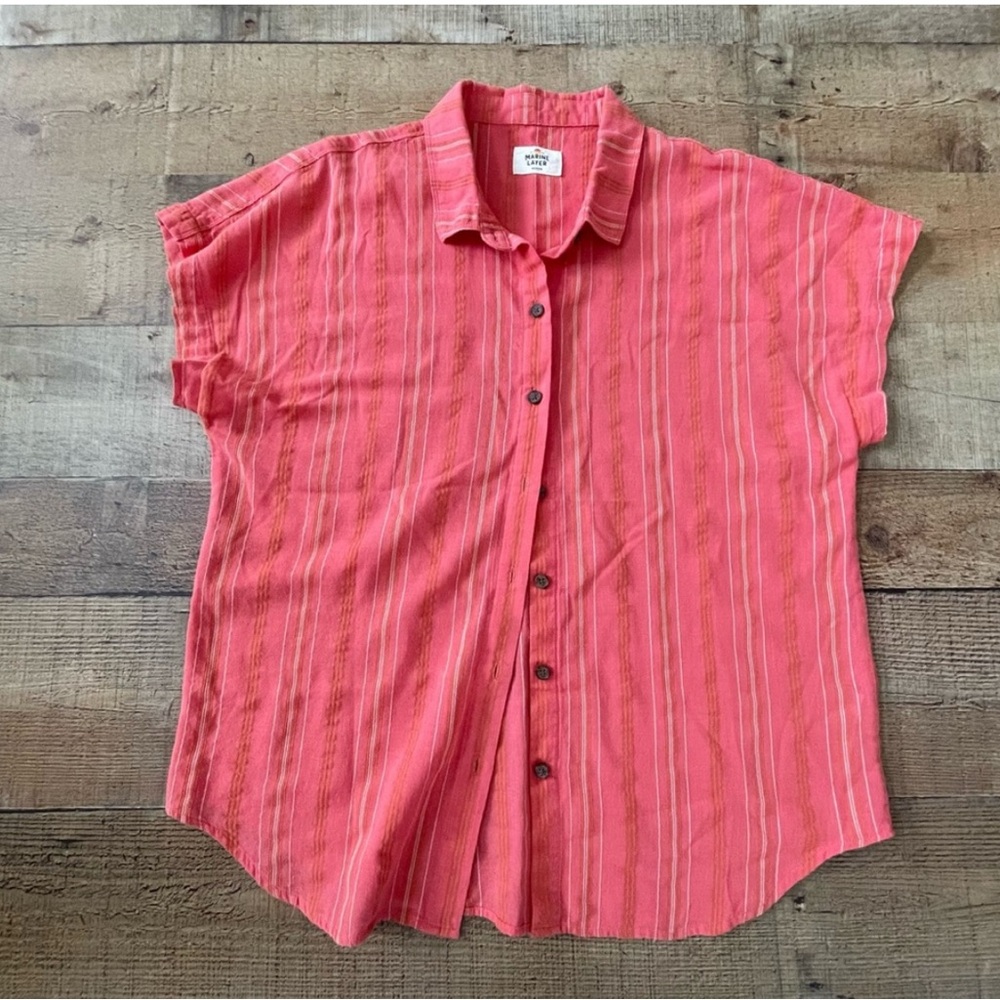 Marine Layer Coral Button Down Shirt